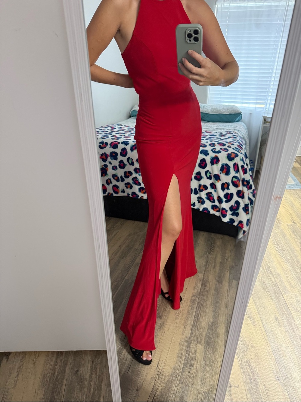 blue long sleeve evening dress Mirabella Long Sleeve Fitted Evening Dress
